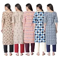 New Crepe Printed Kurtis Combo For Women Pack Of 5-thumb1