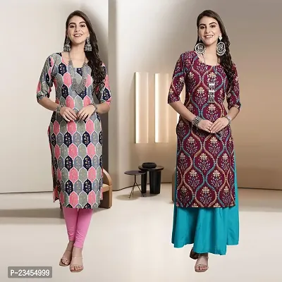 Fancy Rayon Kurtis For Women Pack Of 2