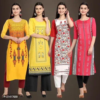 Fancy Crepe Kurtis for Women Pack Of 4-thumb0