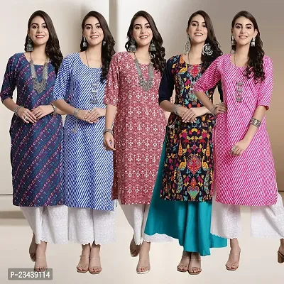 Fancy Crepe Kurtis For Women Pack Of 5