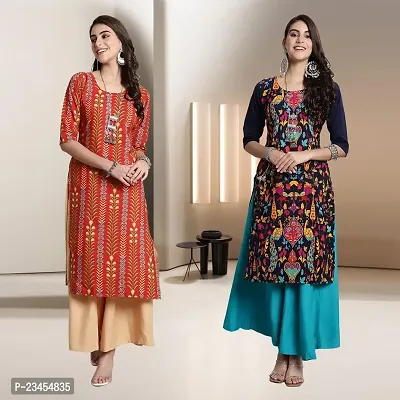 Fancy Rayon Kurtis For Women Pack Of 2