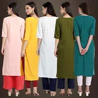 Fancy Crepe Kurtis For Women Pack Of 5-thumb1