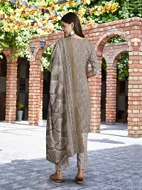 Fancy Cotton Blend Kurta Bottom And Dupatta Set For Women-thumb1