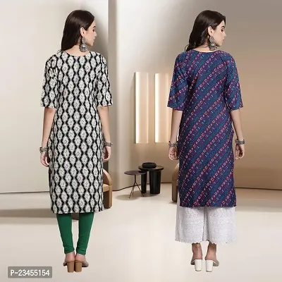 Fancy Rayon Kurtis For Women Pack Of 2-thumb2