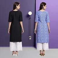 Fancy Crepe Kurtas For Women Pack Of 2-thumb1