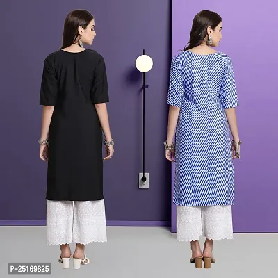 Fancy Crepe Kurtas For Women Pack Of 2-thumb2