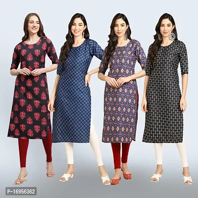 Women Stylish Crepe Straight Kurta