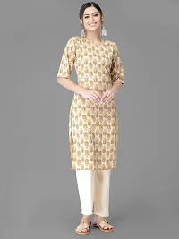 Stylish Crepe Printed Straight Kurta With Pant Set For Women-thumb1