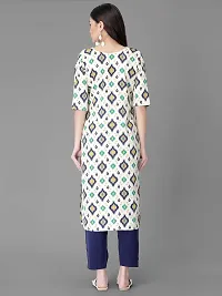 Stylish Crepe Printed Straight Kurta With Pant Set For Women-thumb2