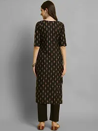 Stylish Black Crepe Printed Kurta Bottom Set For Women-thumb2