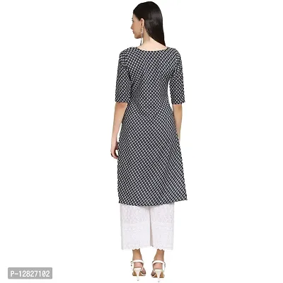 Women Crepe Digital Printed Straight Kurti { Pack of 5 }-thumb4