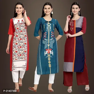 Fancy Crepe Kurtis for Women Pack Of 3