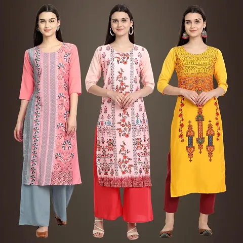 Fancy Crepe Kurtis Pack Of 3