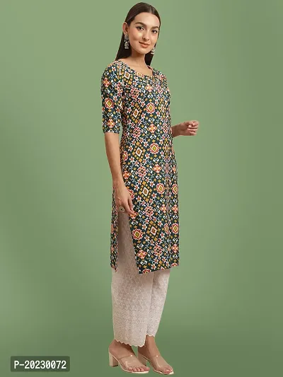 Stylish Crepe Printed Kurti For Women-thumb3