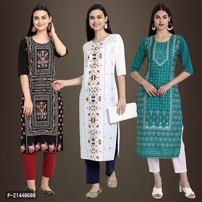 Fancy Crepe Kurtis for Women Pack Of 3-thumb0