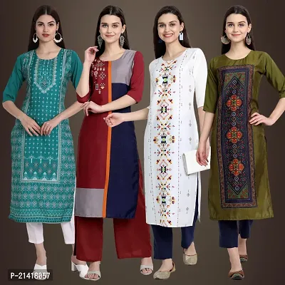 Fancy Crepe Kurtis for Women Pack Of 4-thumb0