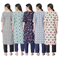 New Crepe Printed Kurtis Combo For Women Pack Of 5-thumb1