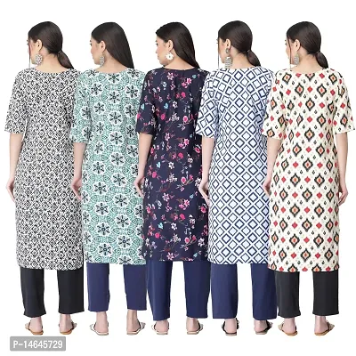 New Crepe Printed Kurtis Combo For Women Pack Of 5-thumb2