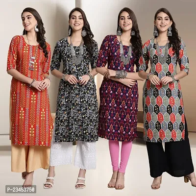 Fancy Crepe Kurtis for Women Pack Of 4