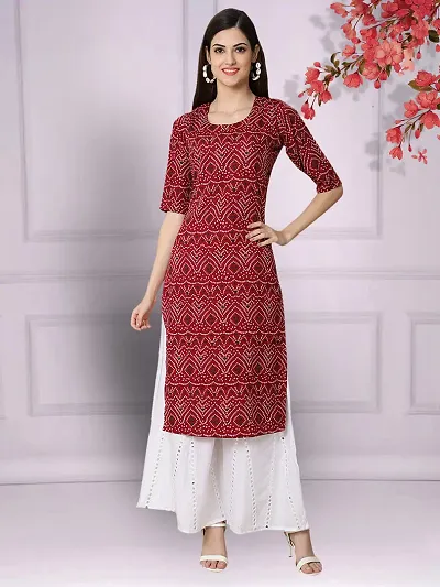 Stylish Straight Crepe Stitched Kurta