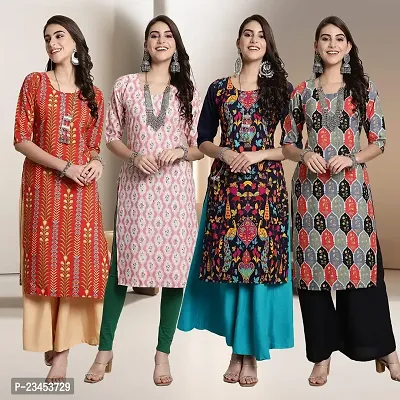 Fancy Crepe Kurtis for Women Pack Of 4