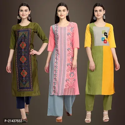 Fancy Crepe Kurtis for Women Pack Of 3