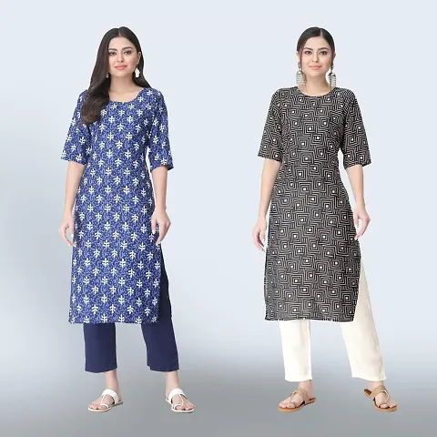 Classic Crepe Kurtis For Women Combo Pack Of 2