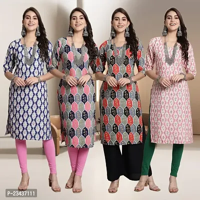 Fancy Crepe Kurtis for Women Pack Of 4-thumb0