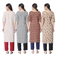 New Crepe Combo Printed Kurtis For Women Pack Of 4-thumb1