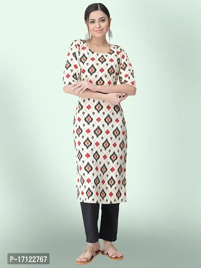 Women Stylish Crepe Printed Straight Kurta-thumb0