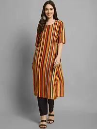 Stylish Crepe Printed Straight Kurta With Pant Set For Women-thumb1