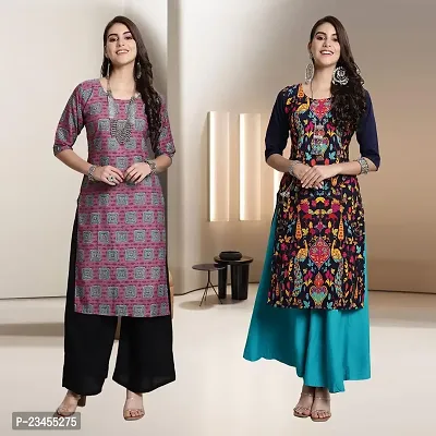 Fancy Rayon Kurtis For Women Pack Of 2