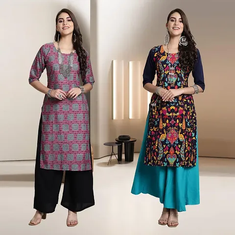 Fancy Rayon Kurtis For Women Pack Of 2