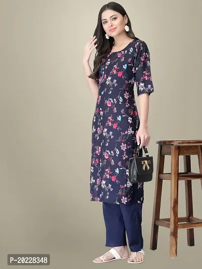 Stylish Crepe Printed Kurti For Women-thumb0