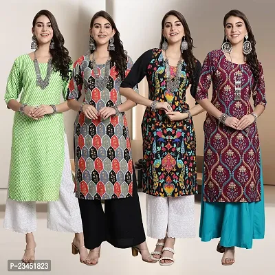 Fancy Crepe Kurtis for Women Pack Of 4