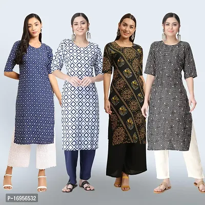 Women Stylish Crepe Straight Kurta