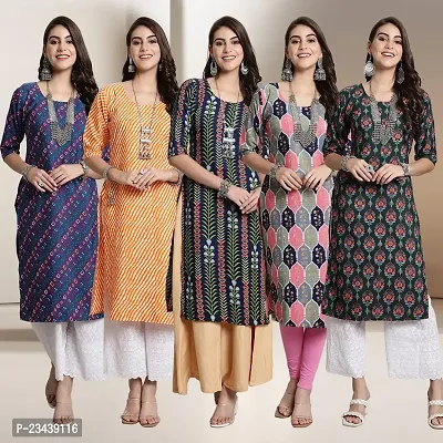 Fancy Crepe Kurtis For Women Pack Of 5