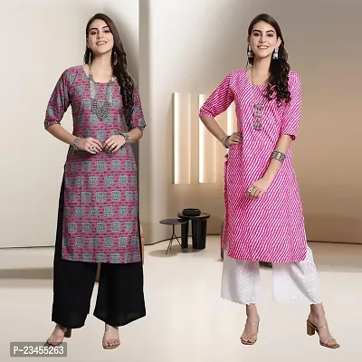 Fancy Rayon Kurtis For Women Pack Of 2