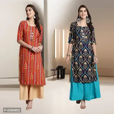 Fancy Rayon Kurtis For Women Pack Of 2