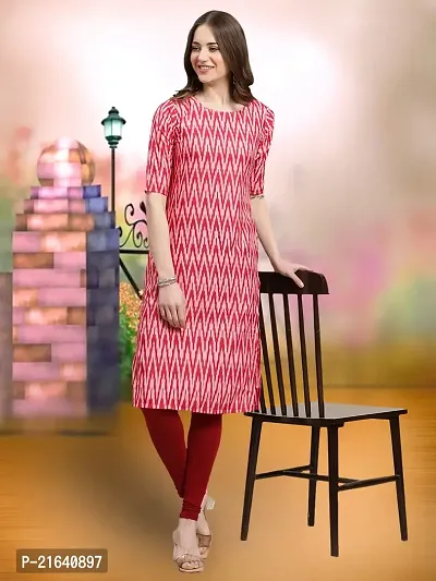 Fancy Crepe Printed Stitched Kurta For Women-thumb0