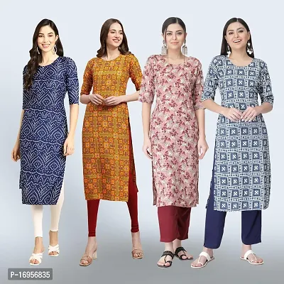 Women Stylish Crepe Straight Kurta-thumb0