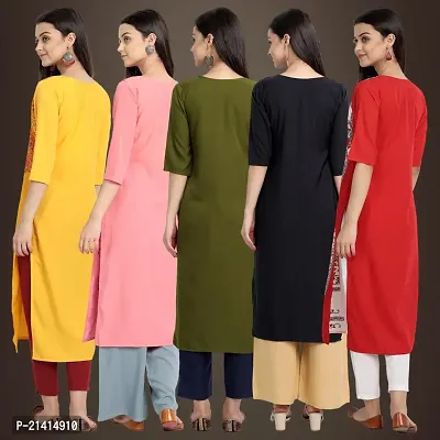 Fancy Crepe Kurtis For Women Pack Of 5-thumb2