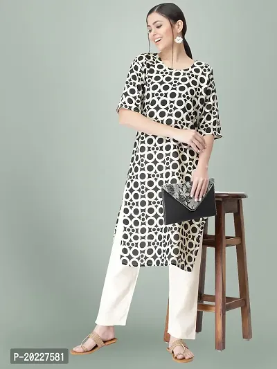 New Stylish Crepe Printed Kurti For Women-thumb0