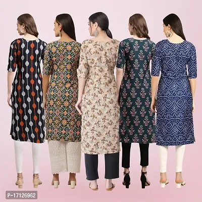 Women Stylish Crepe Printed Straight Kurta-thumb2