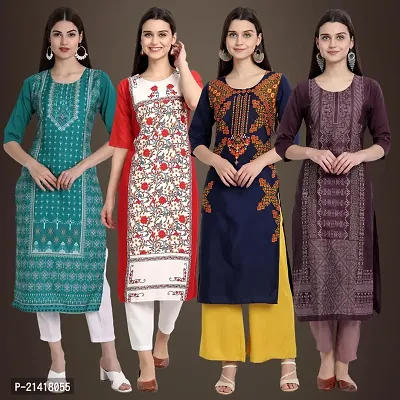 Fancy Crepe Kurtis for Women Pack Of 4-thumb0