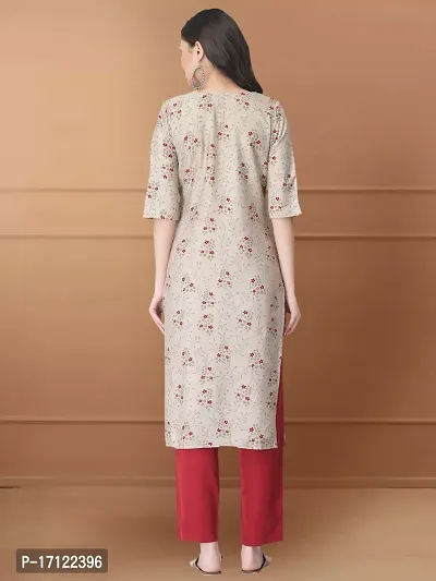 Women Stylish Crepe Printed Straight Kurta-thumb2