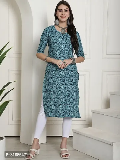 Fancy Crepe Printed Kurtas For Women Pack Of 6-thumb2