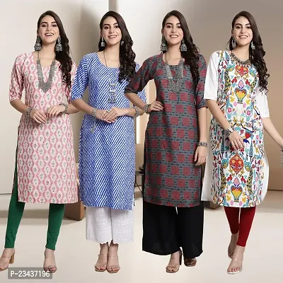 Fancy Crepe Kurtis for Women Pack Of 4