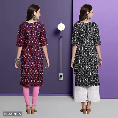 Fancy Crepe Kurtas For Women Pack Of 2-thumb2