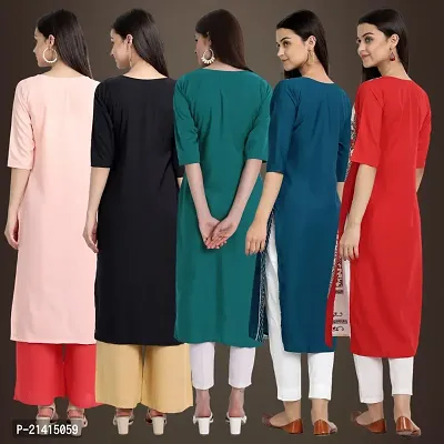 Fancy Crepe Kurtis For Women Pack Of 5-thumb2